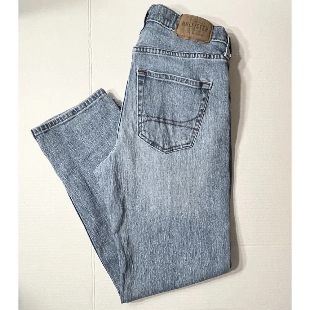 Hollister Jeans Men's 28x30 Blue Loose Fit Relaxed‎ Mallsoft Stretch Western